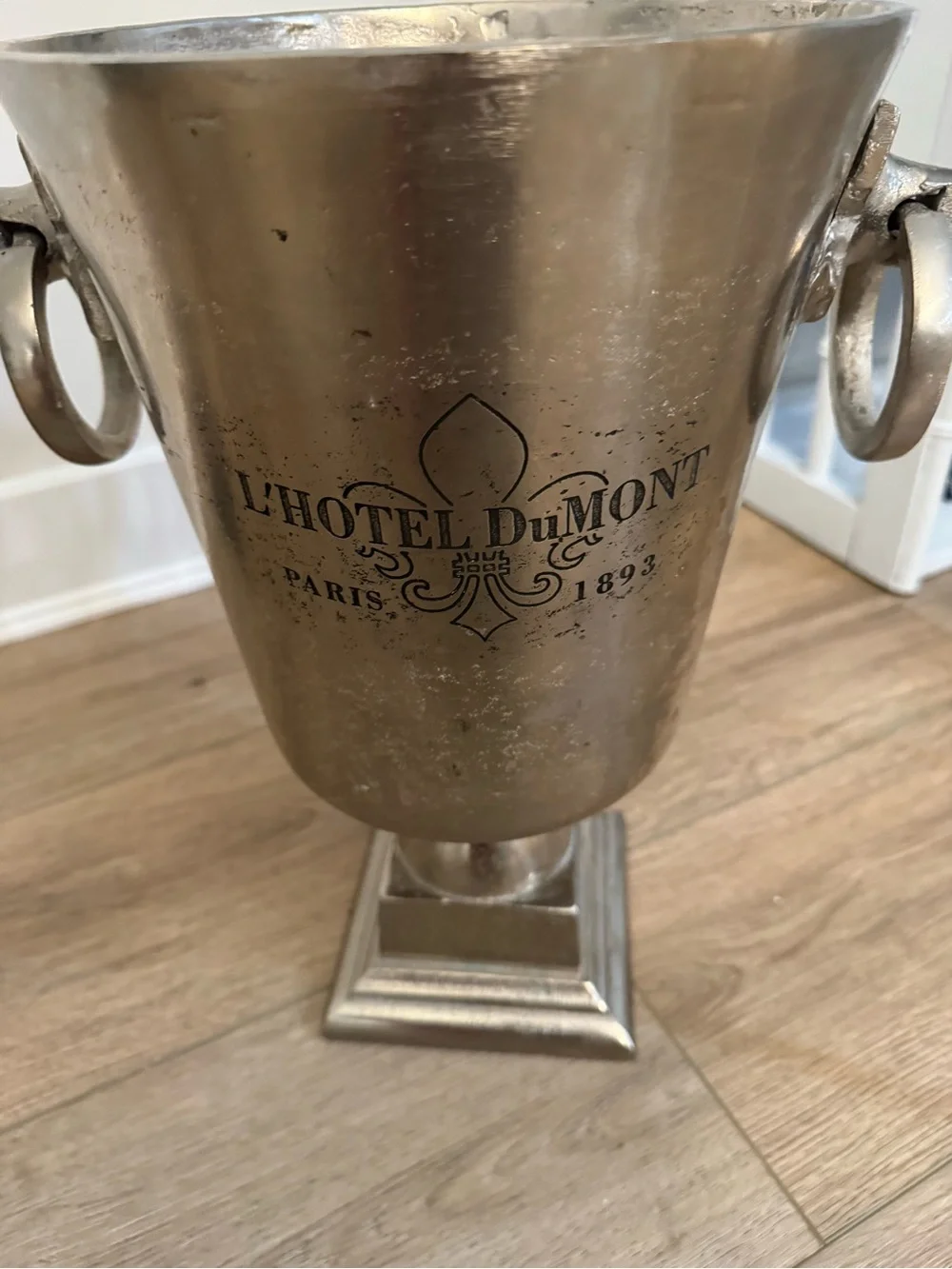 L'Hotel DuMont Paris Aluminum Champagne Stand Chiller Ice Bucket
